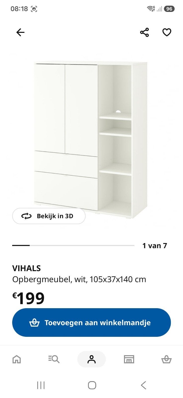 Kleerkast ikea, Ophalen, Zo goed als nieuw