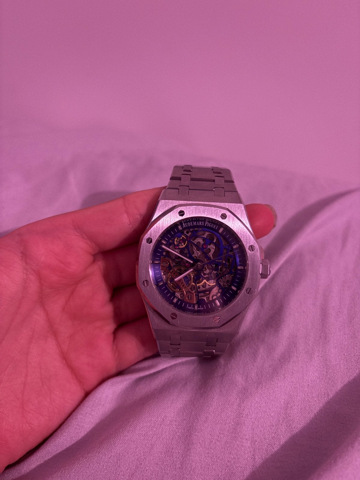 Audemars Piguet Royal Oak Double Balance Wheel Openworked, Handtassen en Accessoires, Horloges | Heren, Overige merken, Staal