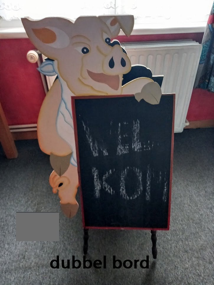 retro krijtbord dubbel, Ophalen, Krijtbord