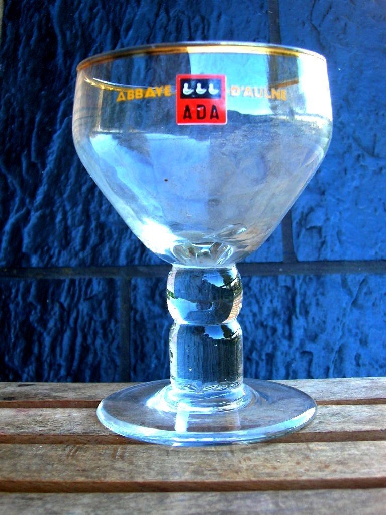 Abbaye d' Aulne  (type trappiste), Collections, Marques de bière, Comme neuf, Verre ou Verres, Enlèvement ou Envoi
