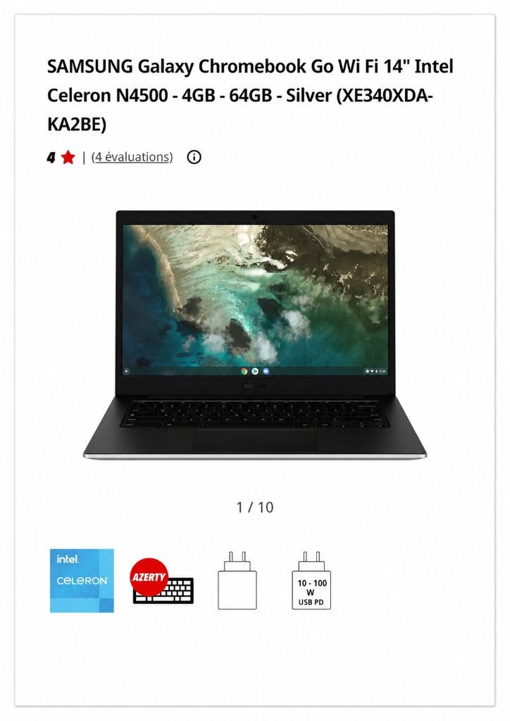 Chromebook, Neuf, 14 pouces, 4 Ghz ou plus, Enlèvement