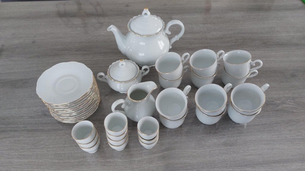 Koffieservies Porselein, Antiquités & Art, Antiquités | Porcelaine, Enlèvement