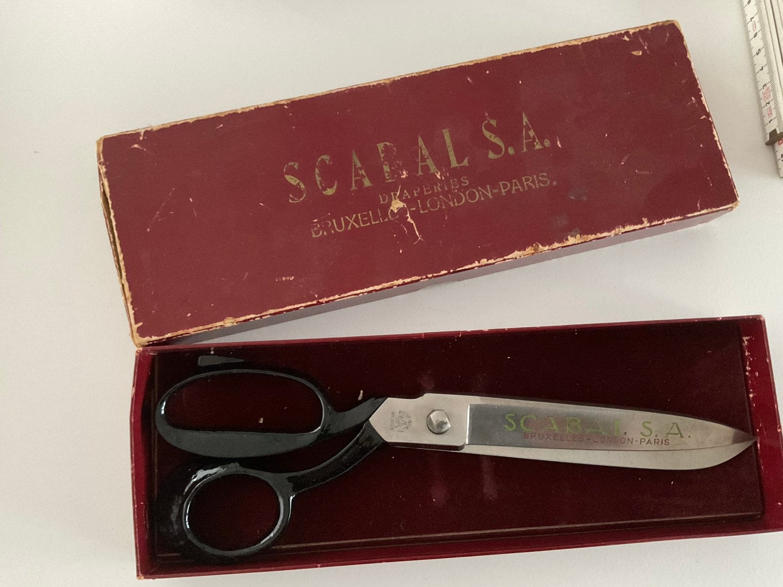 Antieke kleermakerschaar ,Scabal’, Ophalen