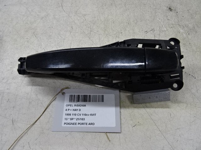 POIGNEE EXTERIEURE ARRIÈRE DROITE Opel Insignia, Utilisé, Arrière, Opel