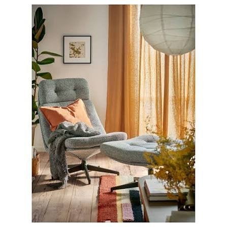 Fauteuil relax Ikea havberg gris avec repose pieds, Ophalen