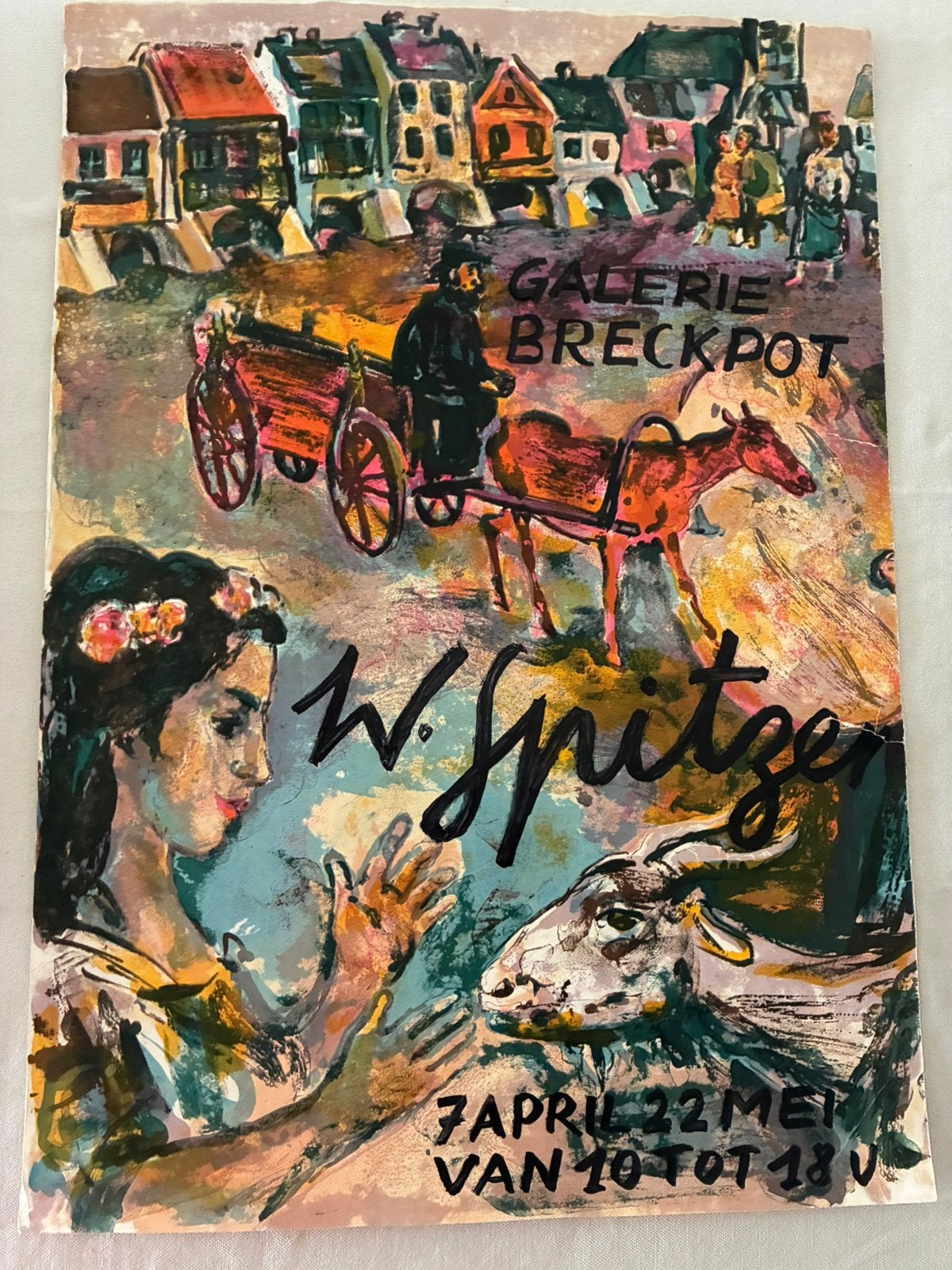 Walter Spitzer   Affiche, Antiek en Kunst, Kunst | Etsen en Gravures, Ophalen of Verzenden