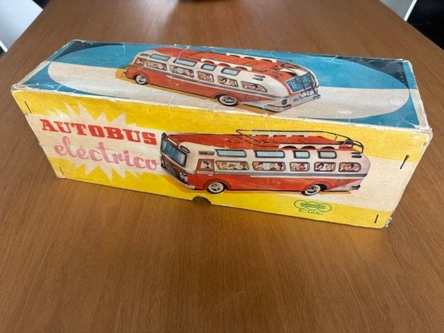 Blikken speelgoed EGE Bus lege doos, Antiek en Kunst, Ophalen of Verzenden