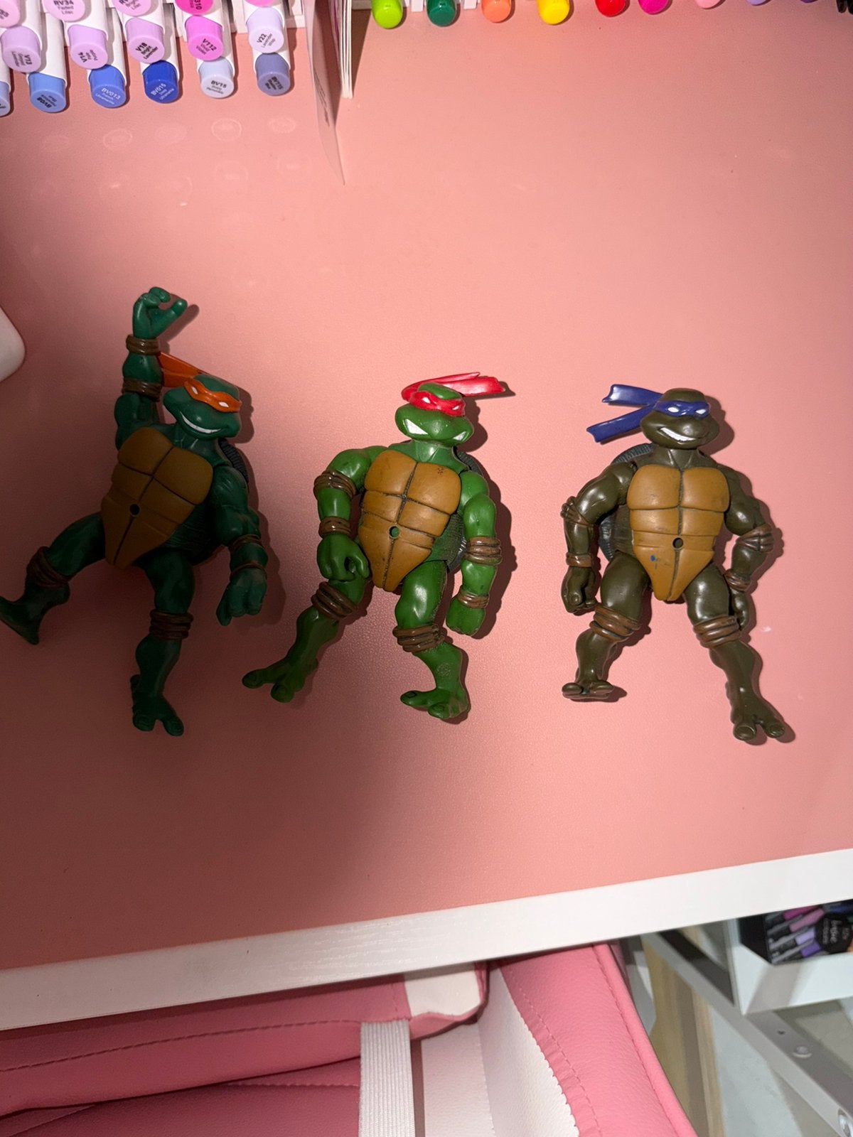 Lot 3 figurines Tortues Ninja - Playmates, Enlèvement ou Envoi, Comme neuf