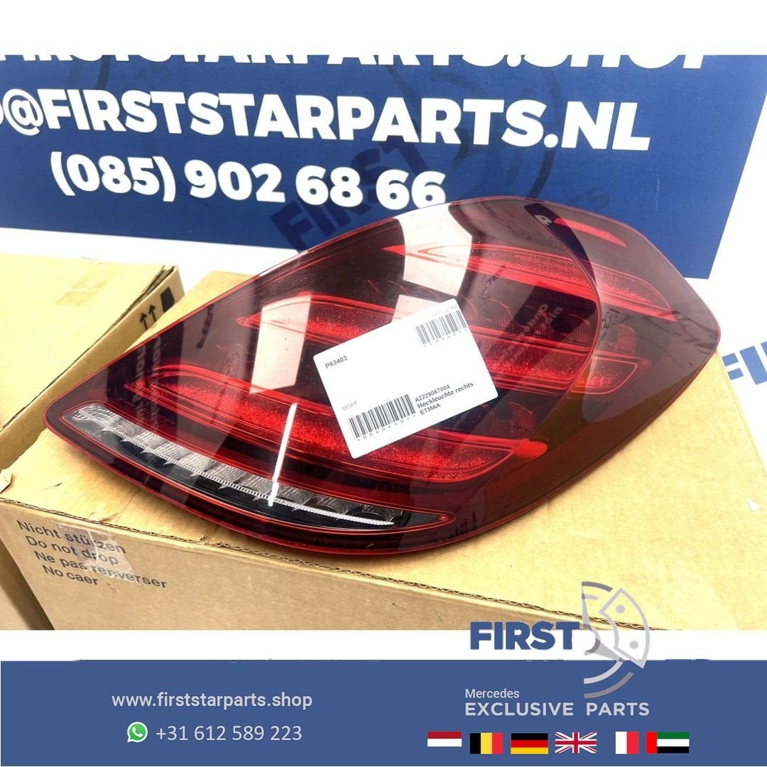 W222 FACELIFT ACHTERLICHT RECHTS A2229067004 VOL LED RECHTER, Auto-onderdelen, Gebruikt, -, Ophalen of Verzenden, -