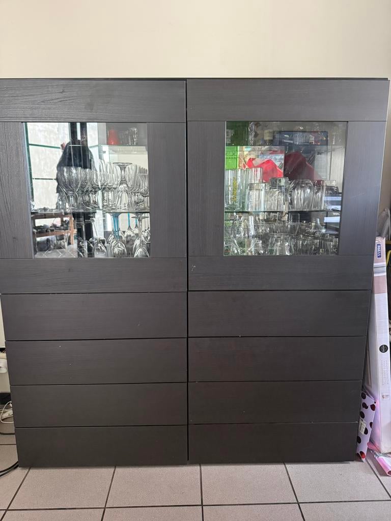 Armoire vitree pour salon/chambre, 25 à 50 cm, Comme neuf, Enlèvement, Avec tiroir(s)