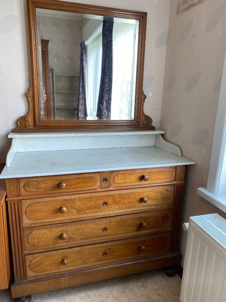 commode à tiroir avec tablette en marbre, Enlèvement