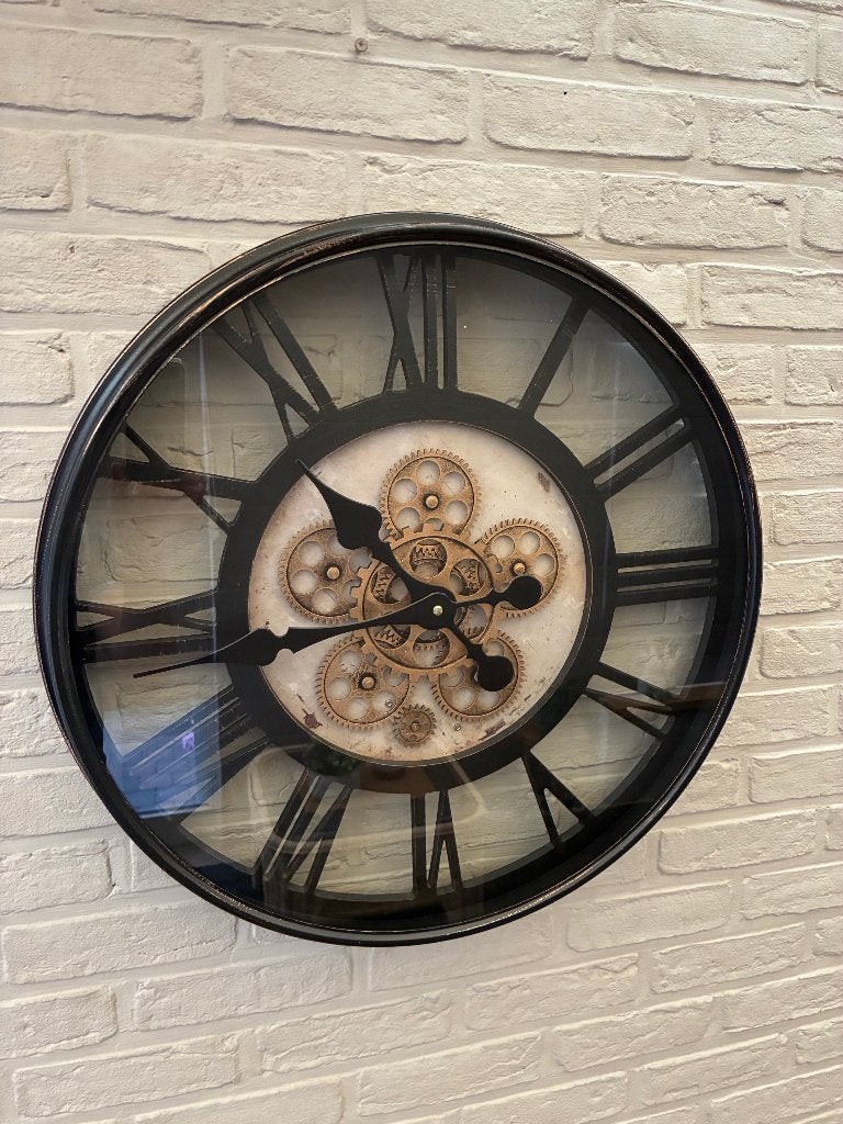 Decoratieve wandklok 54 cm, Huis en Inrichting, Woonaccessoires | Klokken, Ophalen, Wandklok, Landelijk, Analoog