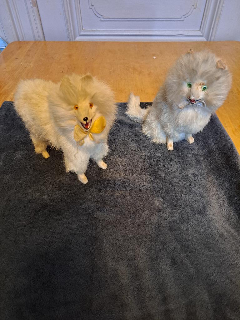 figurine chien de salon fourrure fin du19 ème siècle début20, Enlèvement, Utilisé, Poupée
