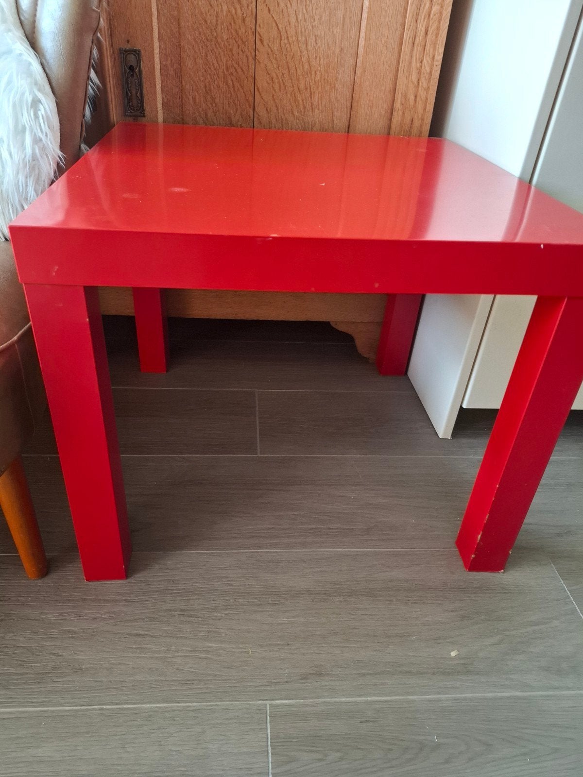 Rode IKEA salon tafel, Kinderen en Baby's, Ophalen, Zo goed als nieuw, Tafel(s)