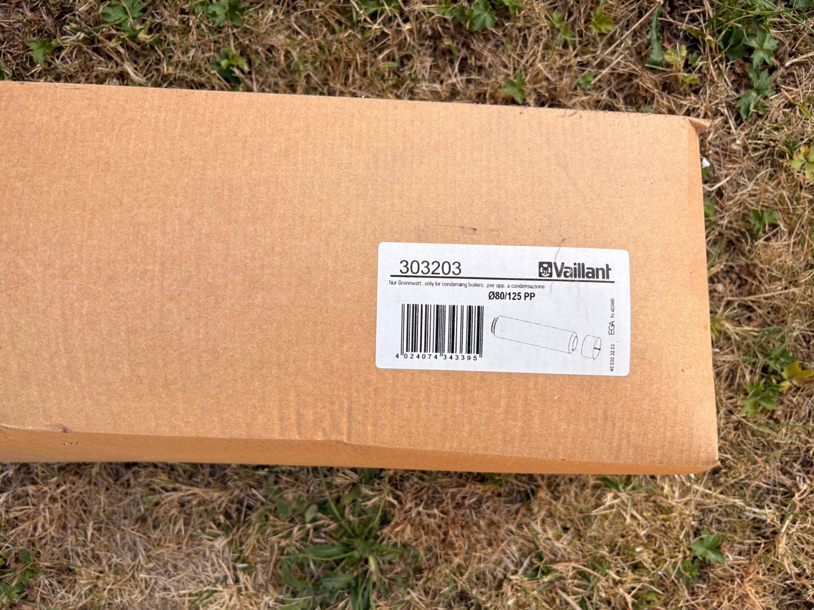 Vaillant 303203 - Concentrische verlengpijp 1m recht, Doe-het-zelf en Bouw, Ophalen, Nieuw, Overige typen