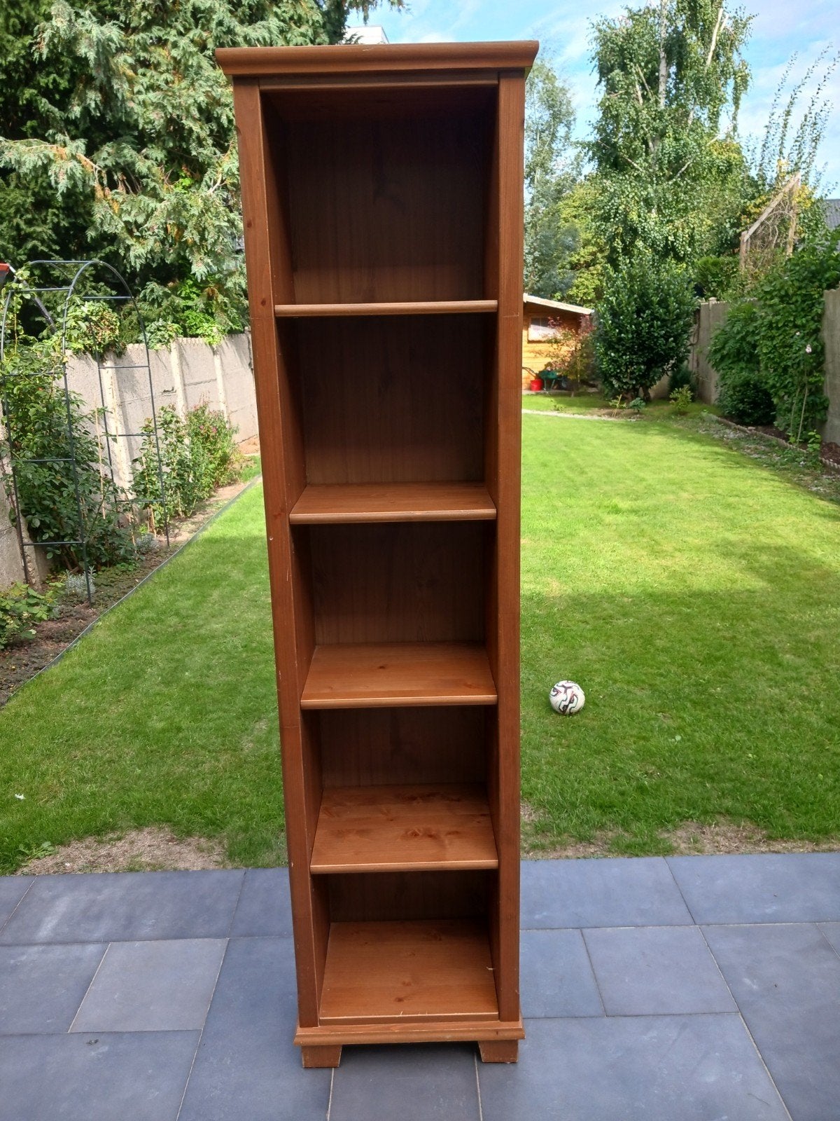 Bibliothèque en bois brun, Maison & Meubles, 25 à 50 cm, Avec tablette(s), Utilisé, Rustique