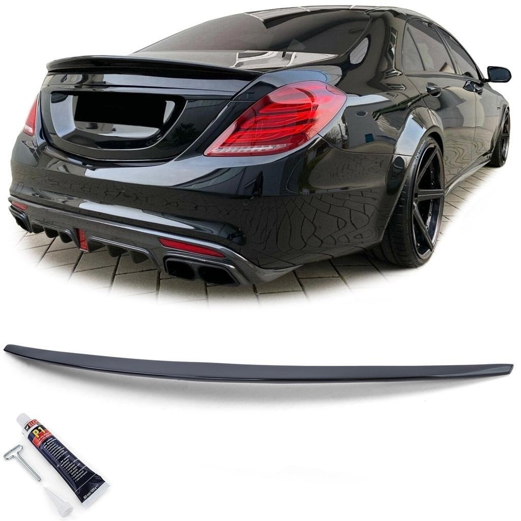 Spoiler AMG Look Glans Zwart Voor Mercedes S Klasse W222, Verzenden