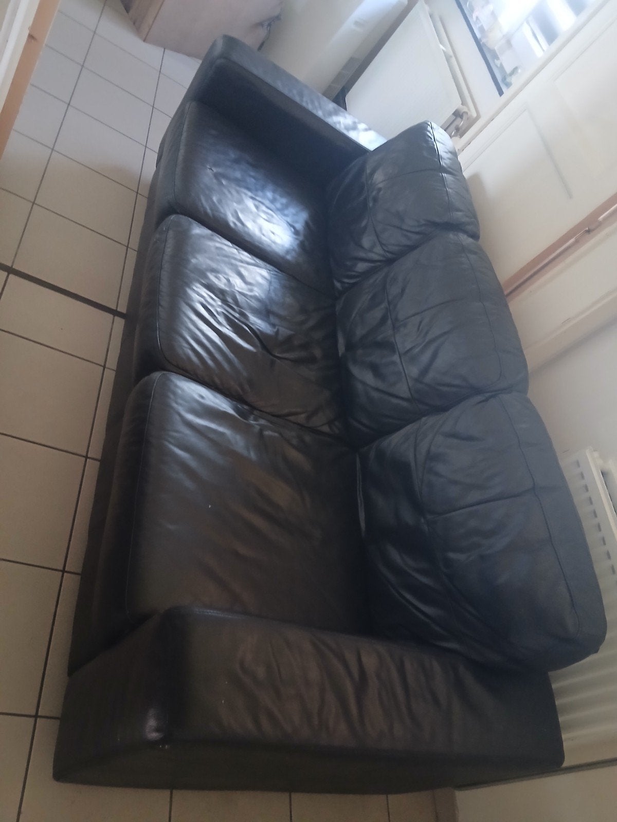devant 3 place, Maison & Meubles, Enlèvement ou Envoi, Utilisé, Trois personnes, Cuir