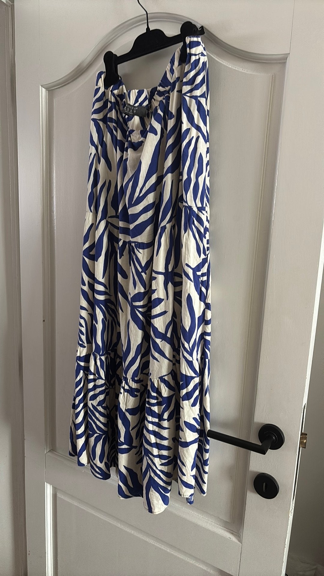 Primark EU46 creamy white blue long dress summer dress skirt, Kleding | Dames, Ophalen, Zo goed als nieuw