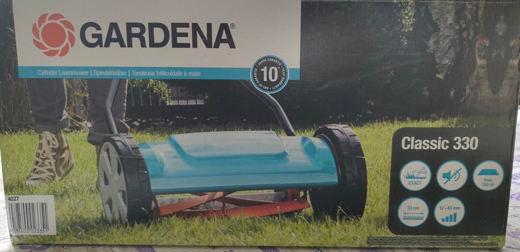 Duw grasmaaier Gardena classic 330 kooimesmaaier, Tuin en Terras, Grasmaaiers, Kooimesmaaier, Ophalen