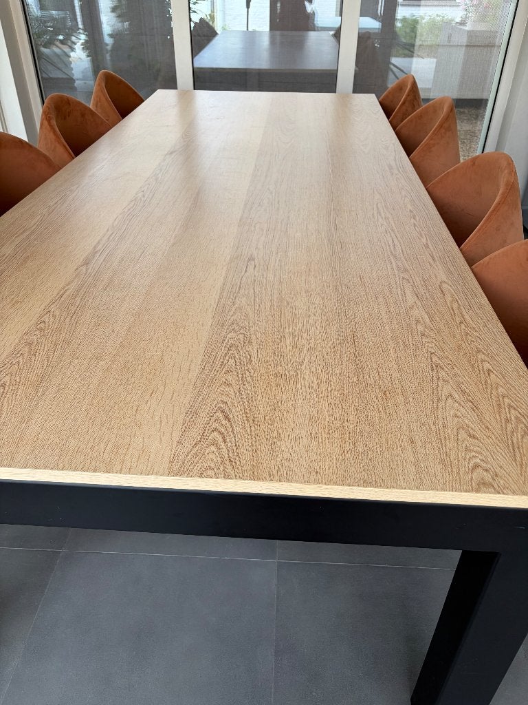 Eikenhouten eettafel 2,80m, Ophalen, 100 tot 150 cm, Eikenhout, 200 cm of meer