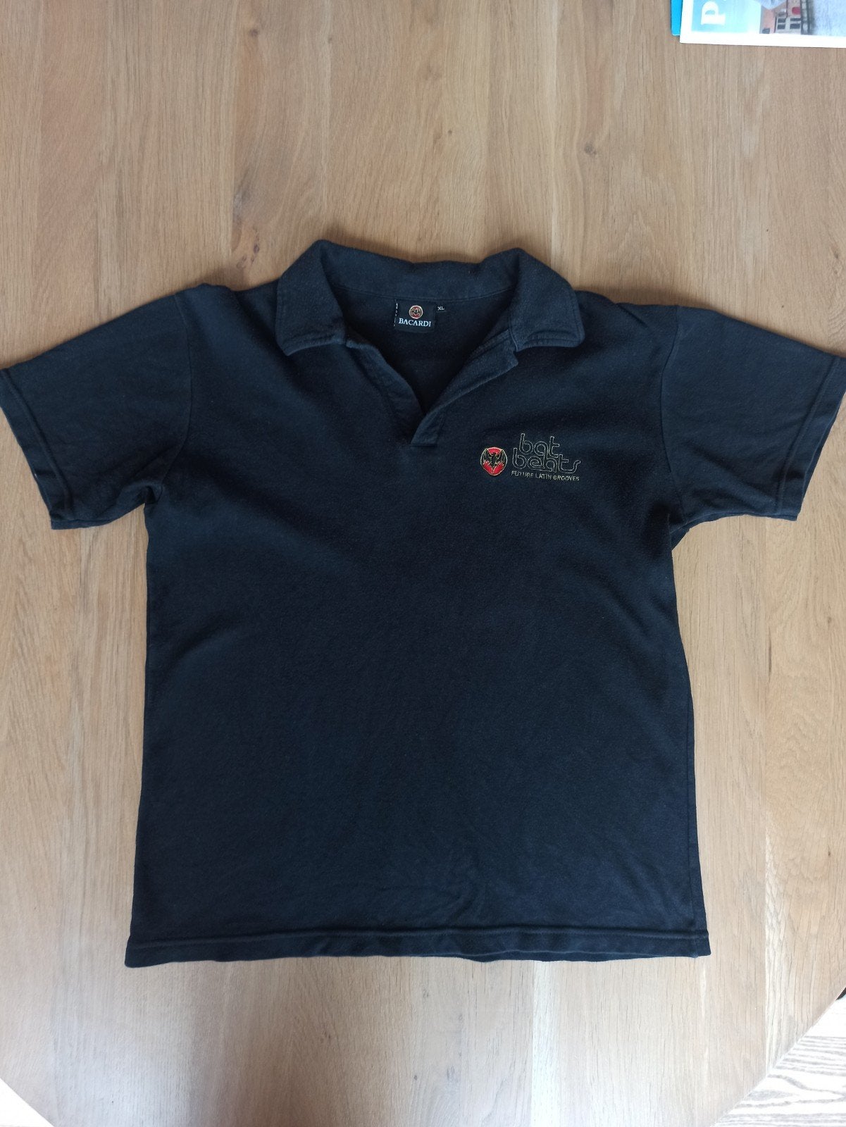 Vintage Bacardi Bat Beats polo (collectors item), Zwart, Maat 56/58 (XL), Ophalen of Verzenden, Bacardi Bat Beats