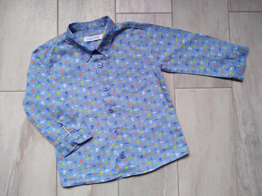 ★ M92 - Hemd Filou & Friends, Kinderen en Baby's, Kinderkleding | Maat 92, Gebruikt, Overhemd of Blouse, Ophalen of Verzenden