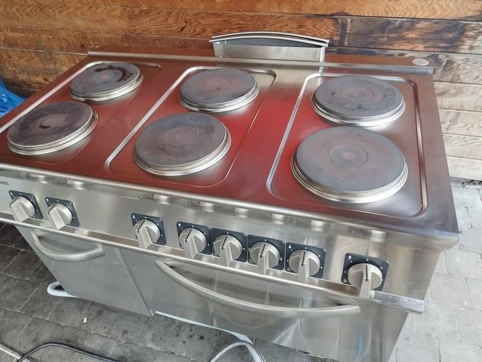 Cuisinière professionnelle (Tecnoinox), Ophalen, Gebruikt, Fornuis, Frituur en Grillen