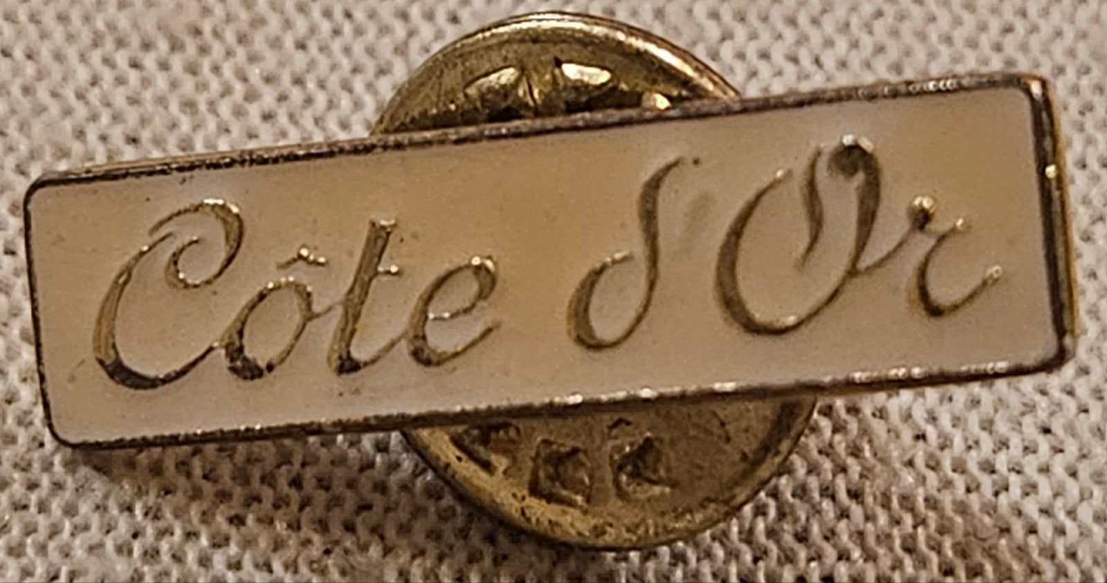 Côte d'Or vintage pin wit chocolade, Verzamelen, Ophalen of Verzenden, Merk