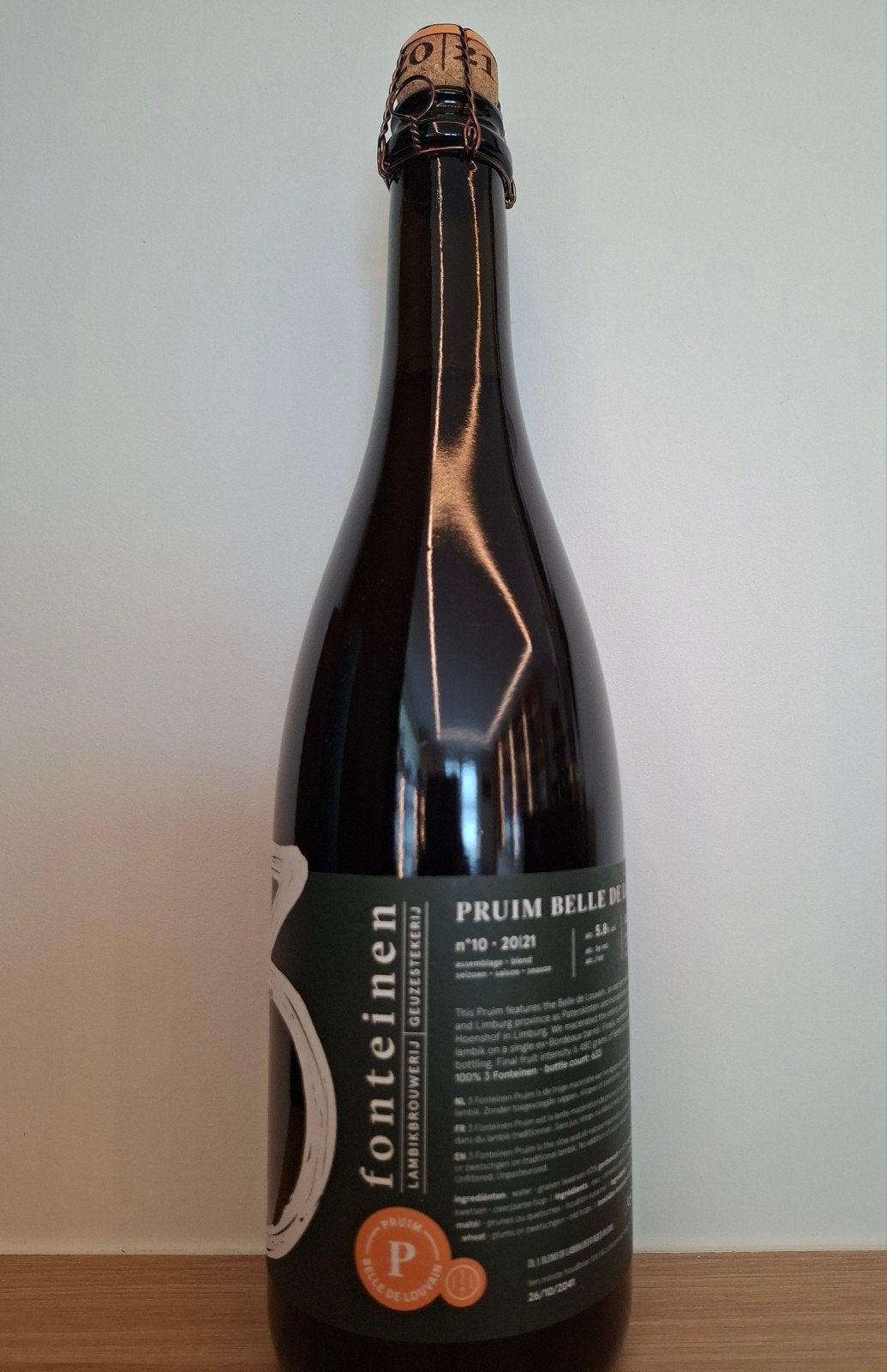 3 Fonteinen Pruim Belle De Louvain 20/21 Nr10, Verzamelen, Biermerken, Nieuw, Flesje(s), Overige merken, Verzenden