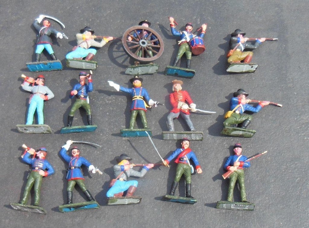 Starlux guerre de sécession nord et sud originaux 15 pièces, Hobby en Vrije tijd, Modelbouw | Figuren en Diorama's, Verzenden