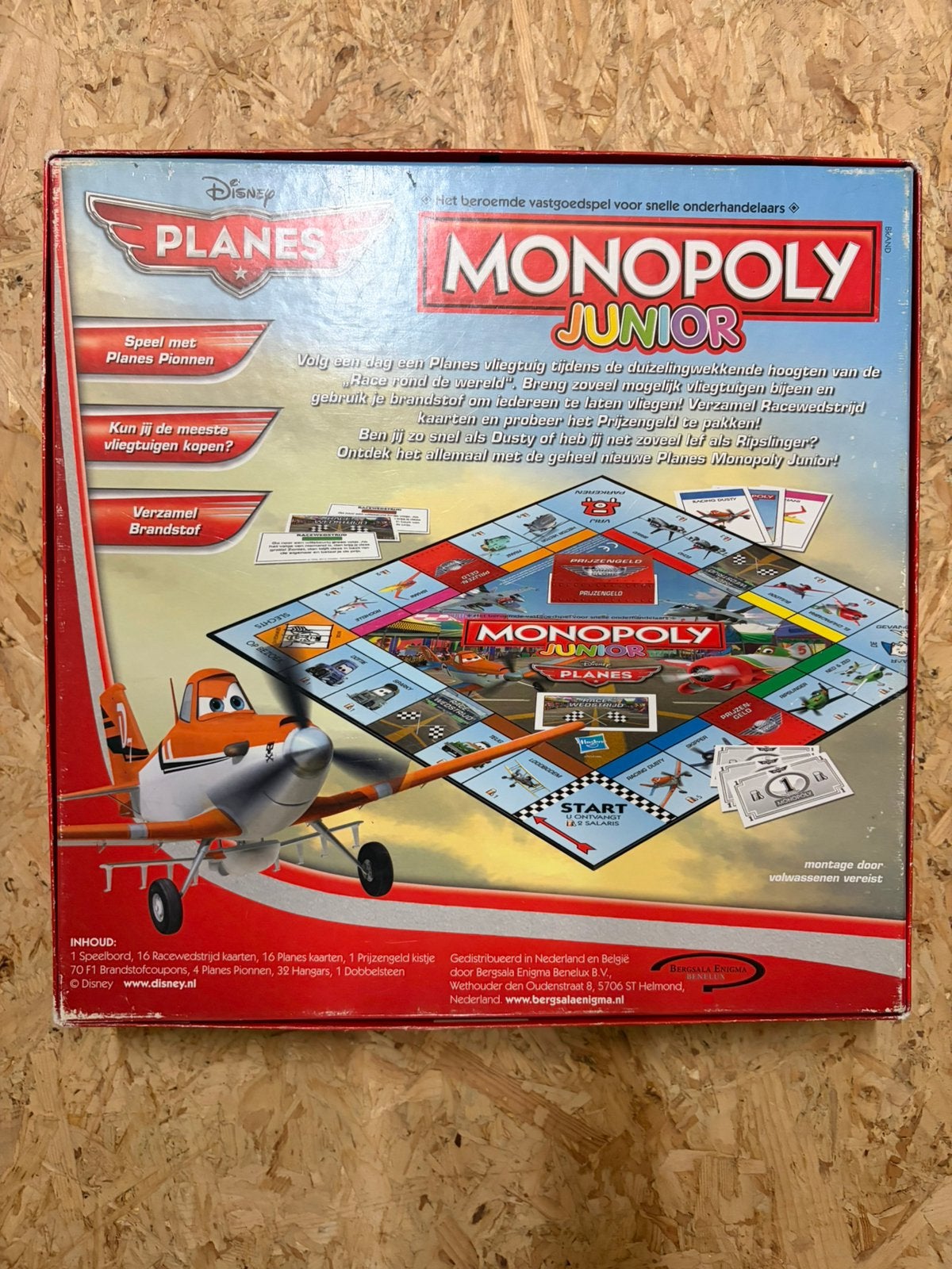 Monopoly Junior - thema Disney Planes, Hobby en Vrije tijd, Een of twee spelers, Ophalen of Verzenden, Gebruikt