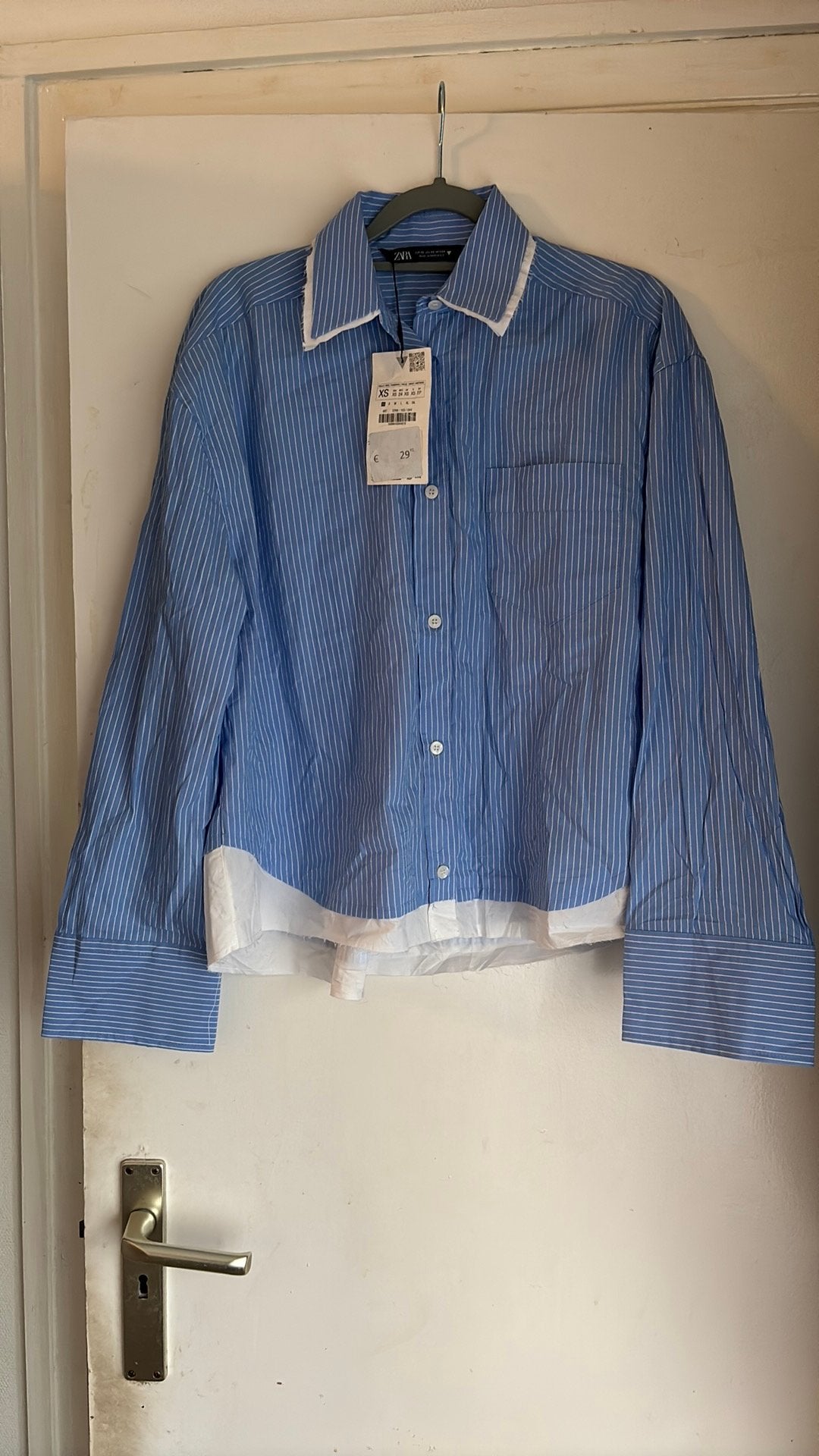 Chemise femme Zara, Envoi, Comme neuf, Taille 34 (XS) ou plus petite, Bleu