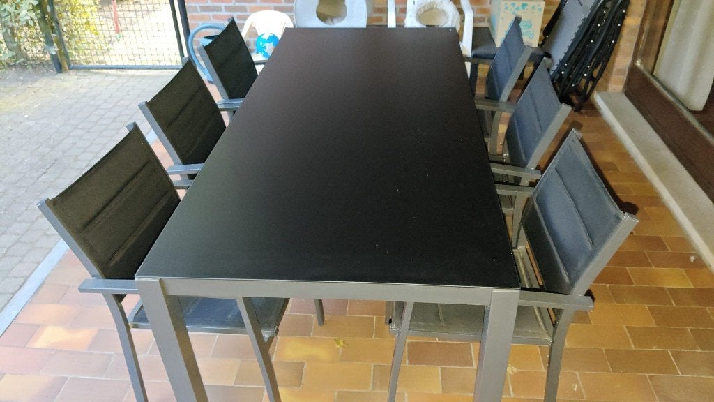 Tuinset, Tuin en Terras, Ophalen, 6 zitplaatsen, Aluminium, Zo goed als nieuw