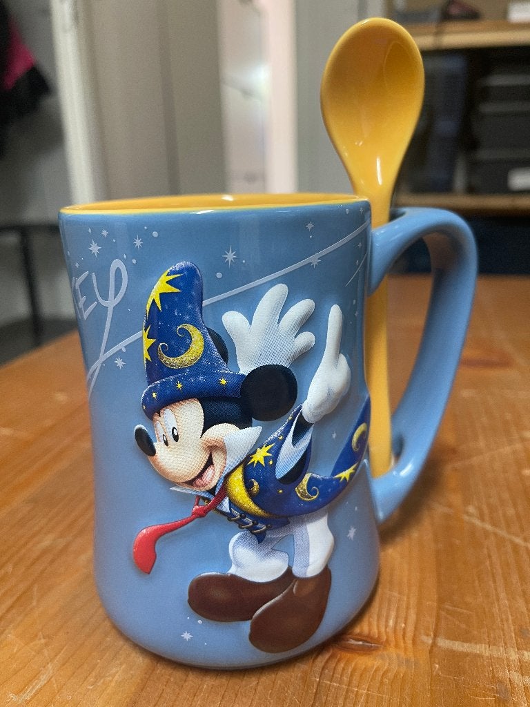 Mug Mickey Mouse apprenti sorcier avec cuillère, Enlèvement, Mickey Mouse, Neuf