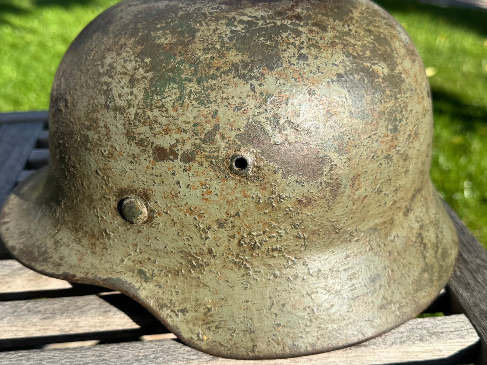 Duits camo helm, Ophalen of Verzenden, Landmacht, Helm of Baret