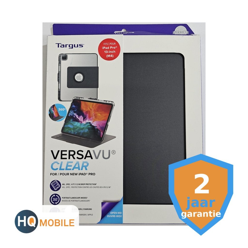 Targus VersaVu Clear Case - for iPad Pro 13, Enlèvement ou Envoi, IPad Pro 13, Protection faces avant et arrière, Niet ingevuld