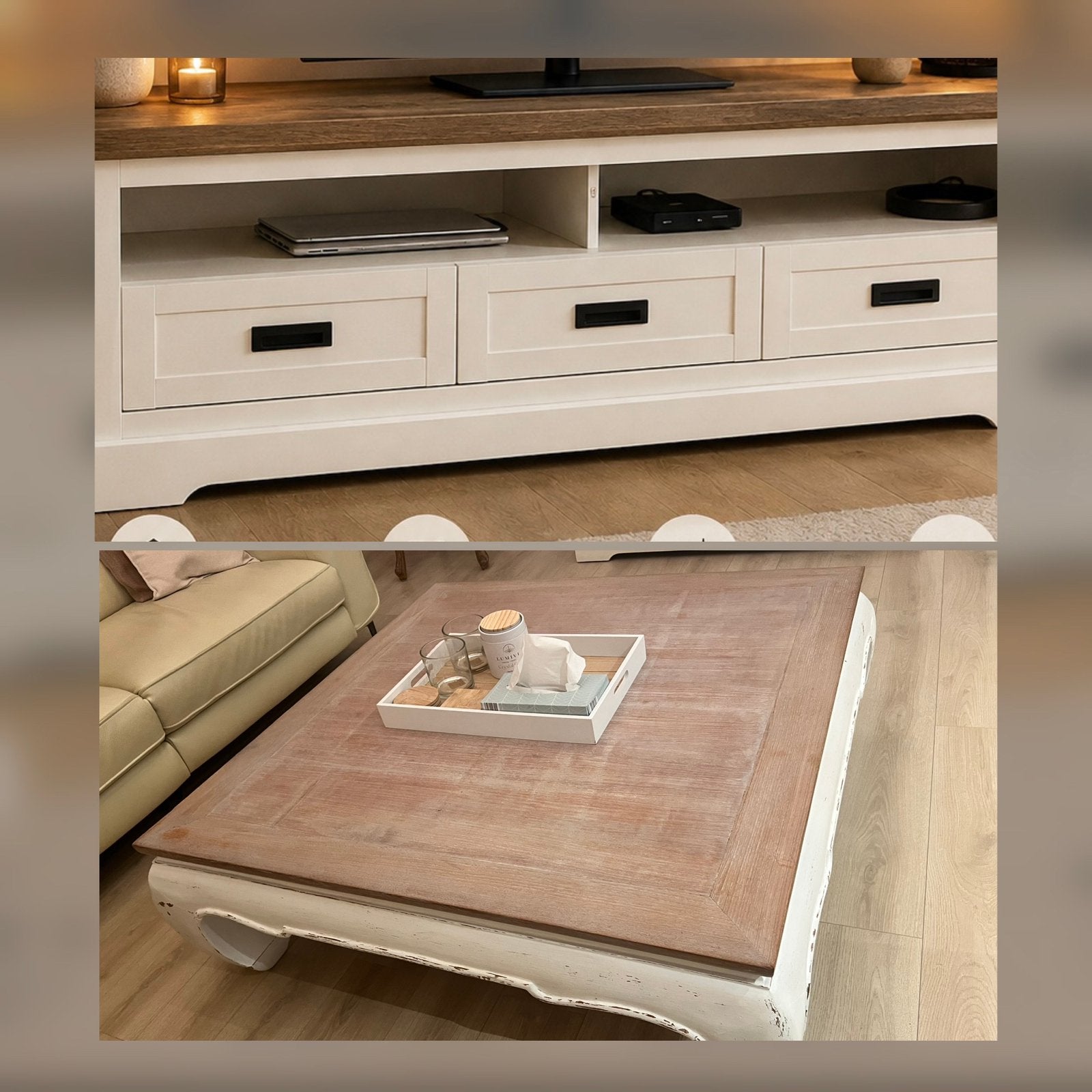 Table salon +meuble Tv, Enlèvement
