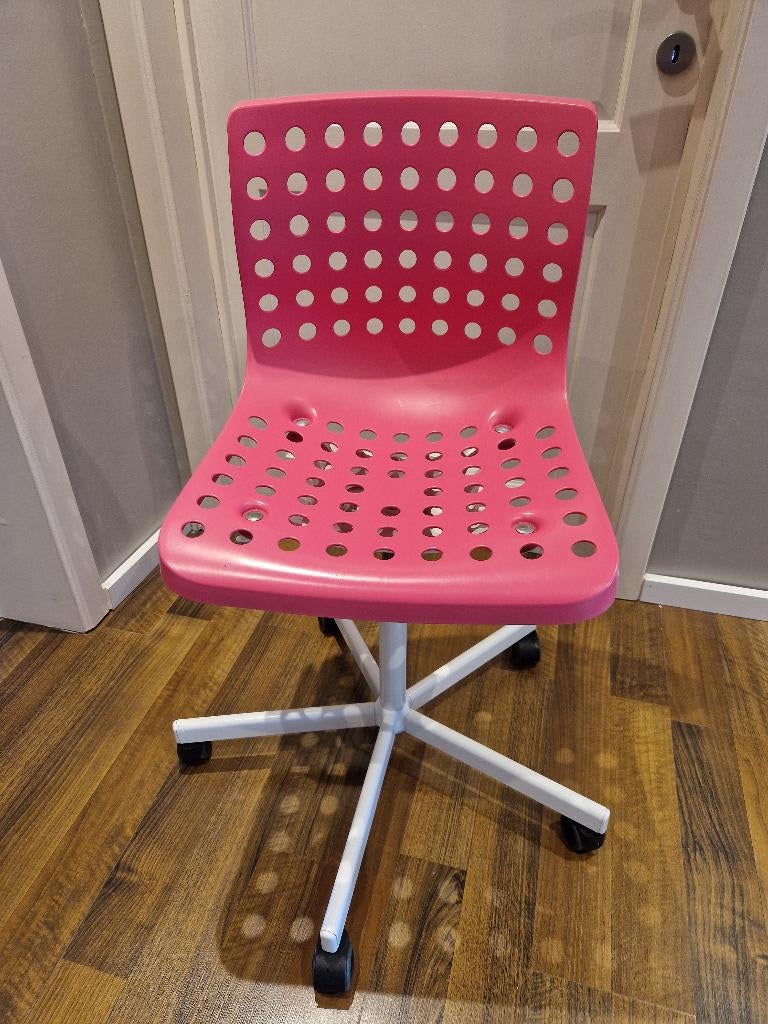 Chaise bureau ikea, Enlèvement, Utilisé, Rose, Chaise de bureau