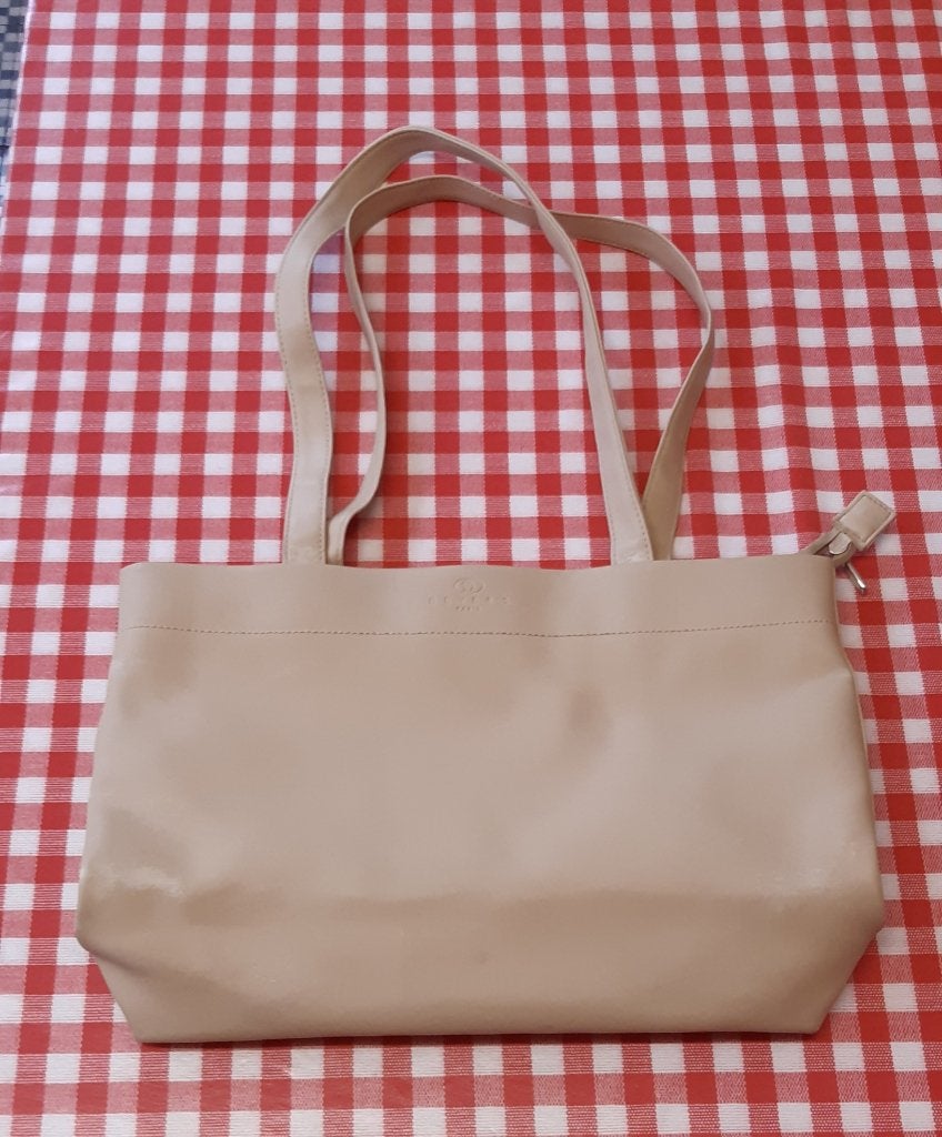 Beige handtas Bever's Paris, Handtassen en Accessoires, Ophalen, Zo goed als nieuw, Beige, Handtas
