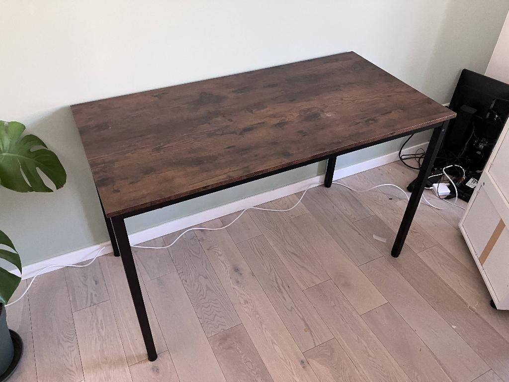 Setup Bureau (Bureau + Meuble), Ophalen, 120 cm, Hout, Bruin