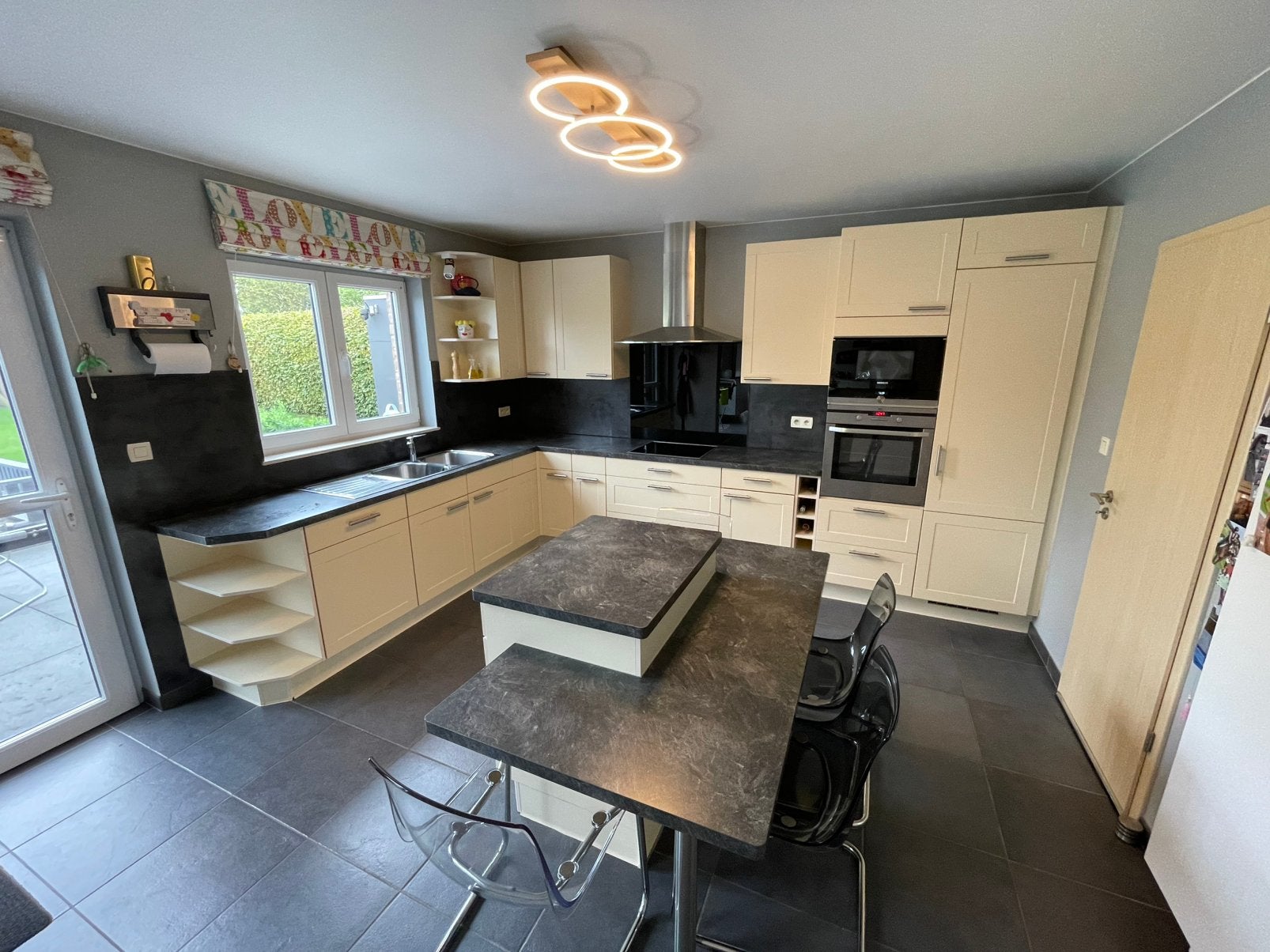 À VENDRE – CUISINE EURO CENTER COMPLÈTE AVEC ÉLECTROMÉNAGER, Maison & Meubles, Bois, Enlèvement, Utilisé, Crème