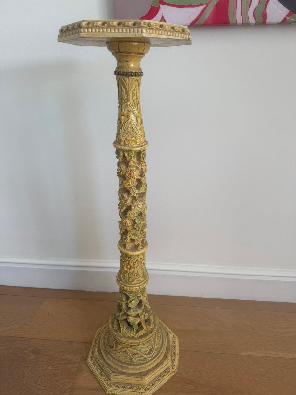 Prachtige piedestal, zuil, italiaans barok/rococo stijl., Ophalen, Zo goed als nieuw