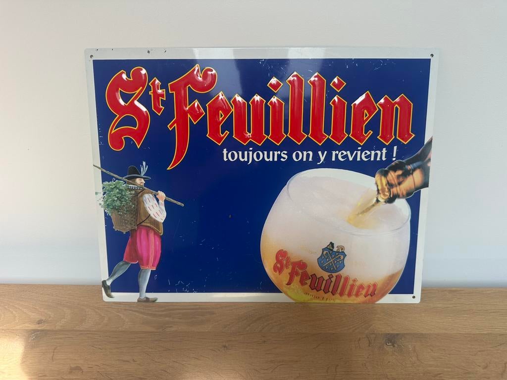 Decoratief bord Saint Feuillien, Ophalen of Verzenden, Gebruikt, Reclamebord
