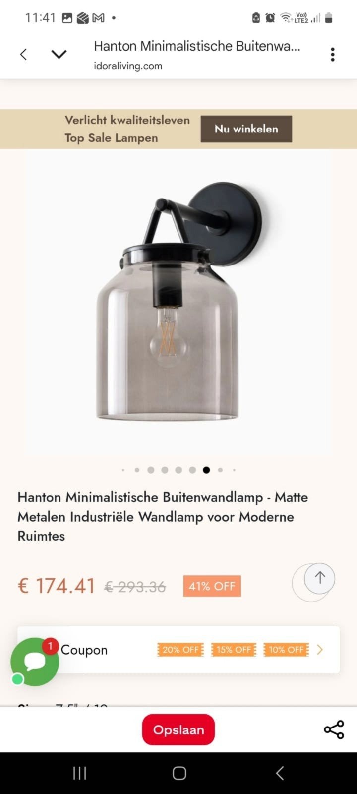 Hanglamp nieuw, Ophalen, Glas, Hanglamp