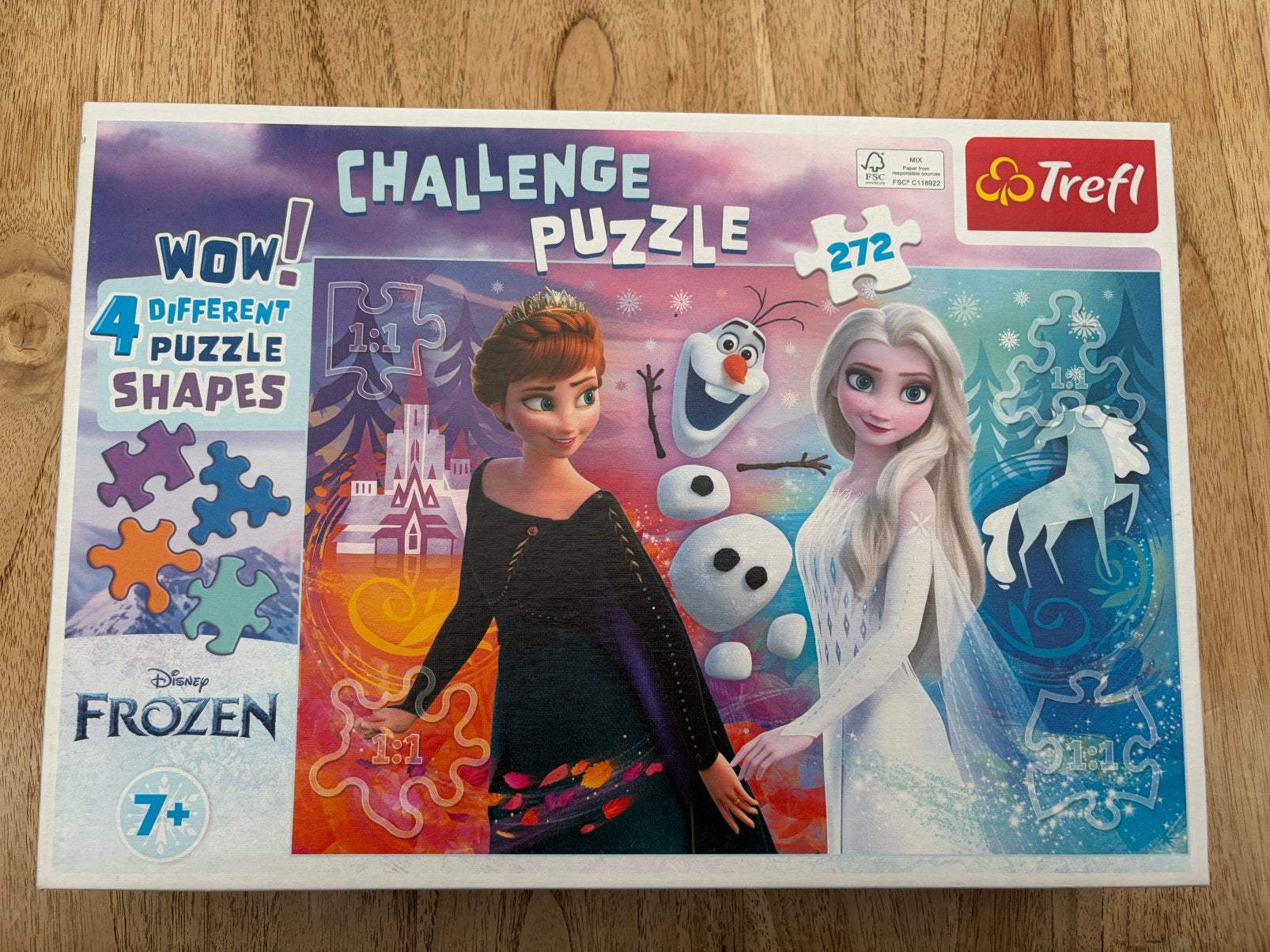 Puzzel - Trefl - 272 stukken - Frozen, Kinderen en Baby's, Ophalen of Verzenden, Meer dan 50 stukjes, Zo goed als nieuw, 6 jaar of ouder