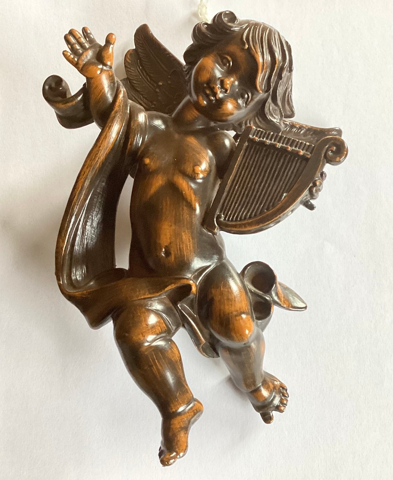 Ange italien vintage avec lyre - 20 cm., Enlèvement ou Envoi, Comme neuf
