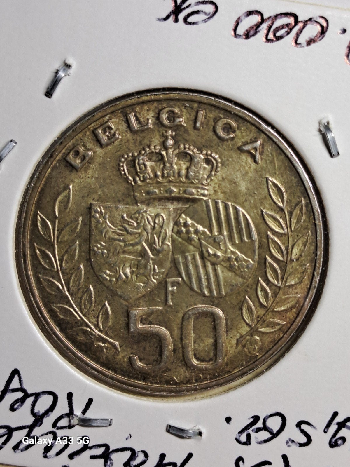 Belgique-Boudouin l-50 fr.1960- mariage., Timbres & Monnaies, Enlèvement ou Envoi, Belgique, Série, Argent