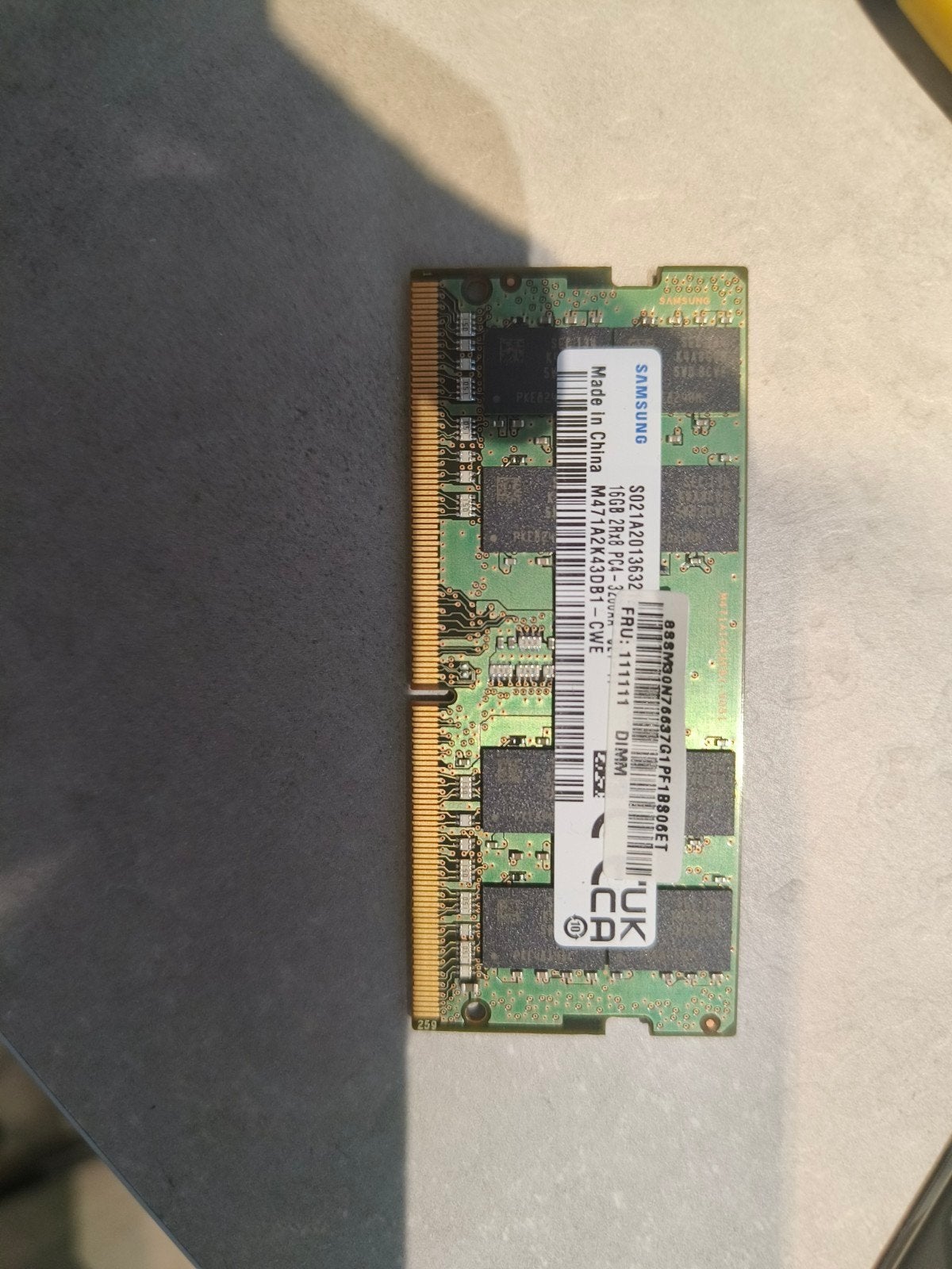Samsung Sodimm 16gb ram ddr4, Computers en Software, RAM geheugen, Gebruikt, DDR4, Ophalen of Verzenden, Laptop