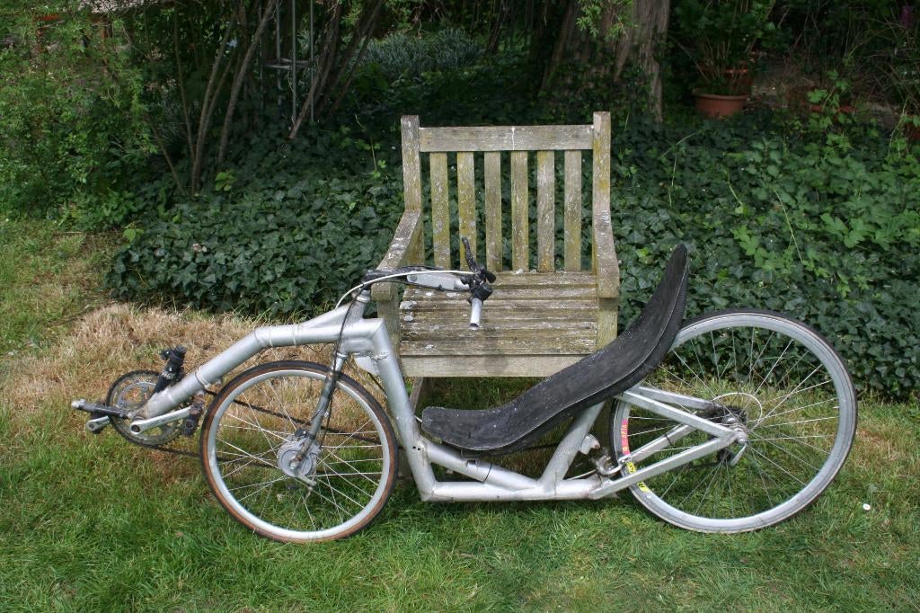 Ligfiets, Fietsen en Brommers, Fietsen | Ligfietsen, Ophalen, Gebruikt, Trommelrem, Bovenstuur